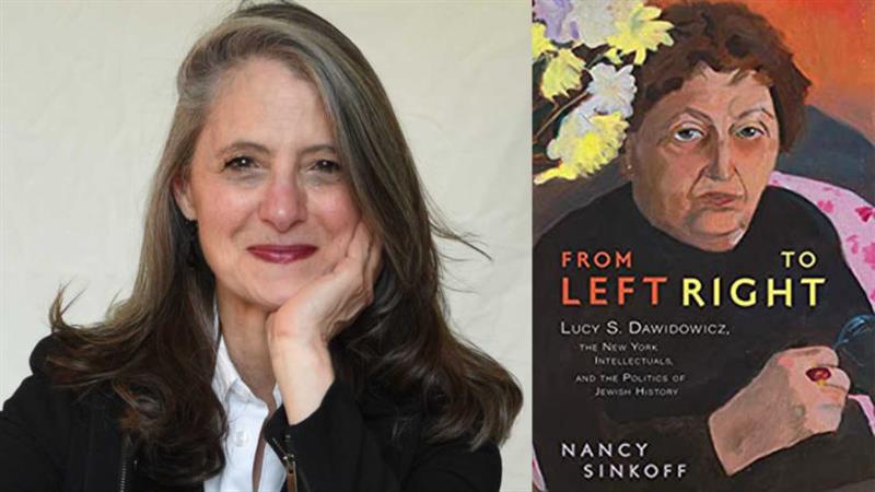Picure of Nancy Sinkoff and her book "From Left to Right"